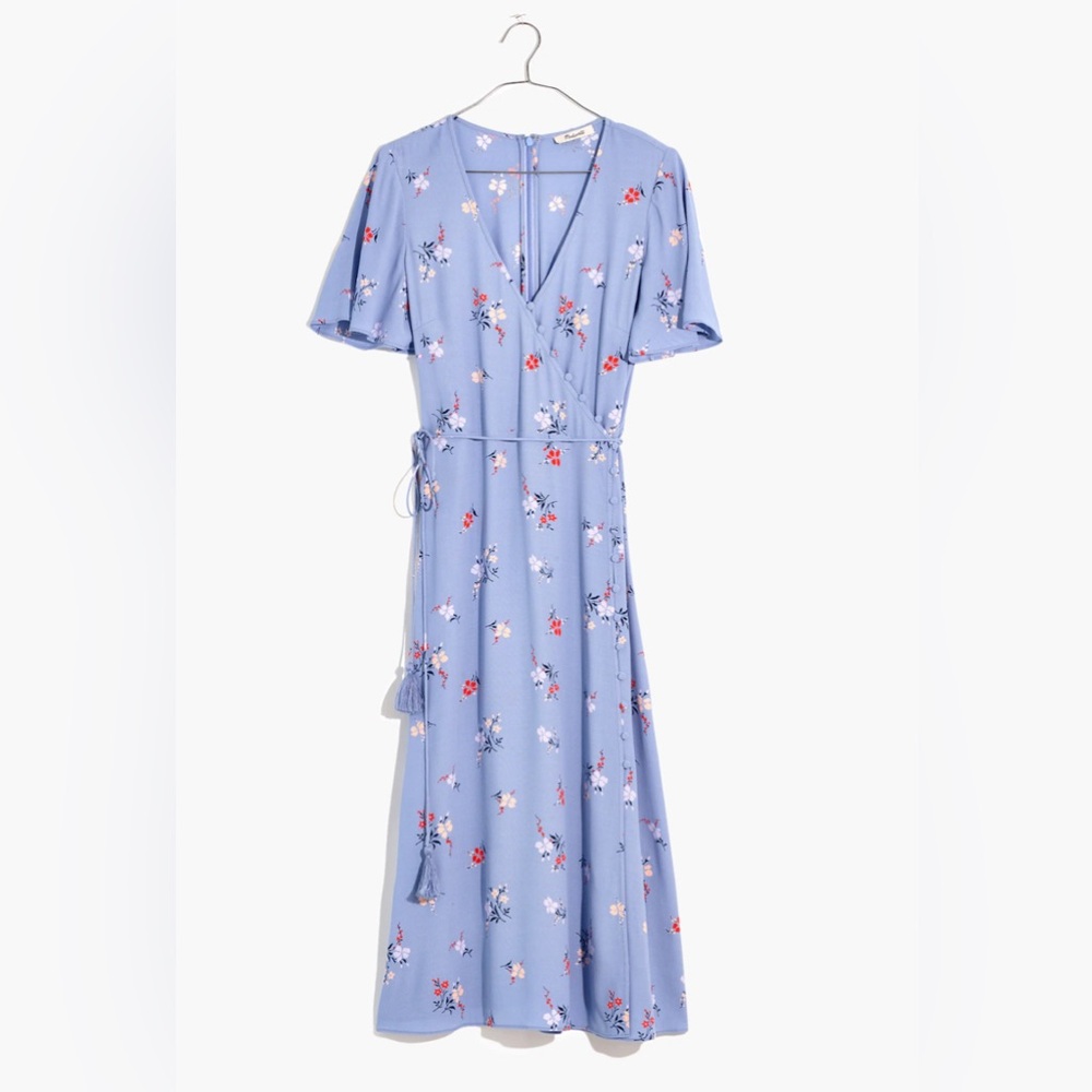 Madewell Button-Wrap Midi Dress in Aloha Floral - Size 10